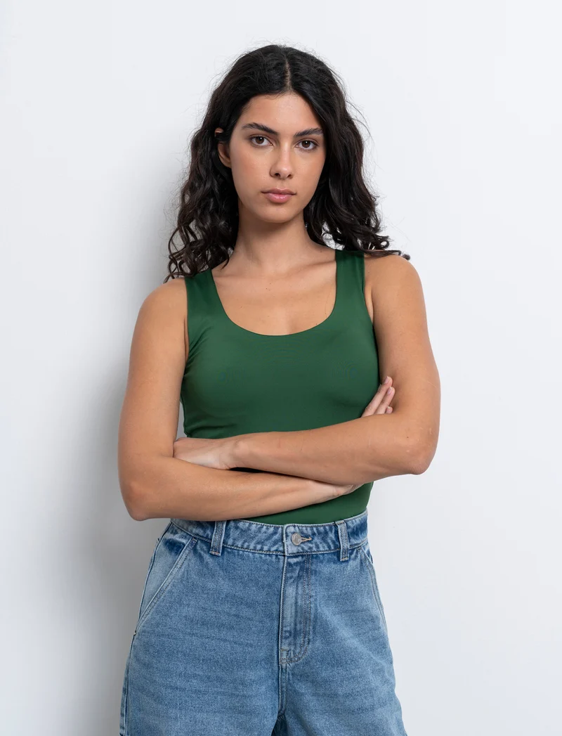 Body giromanica da donna - Verde
