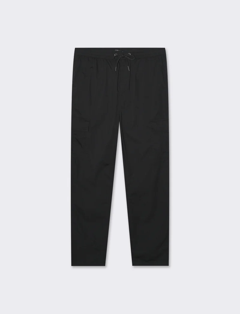 Pantaloni cargo jogger in cotone da uomo - Nero