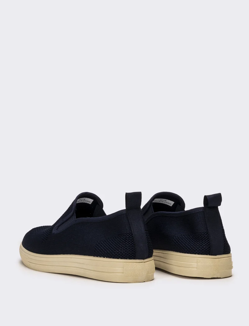 Slip-on in tessuto tecnico da uomo - BLUE/BLUE