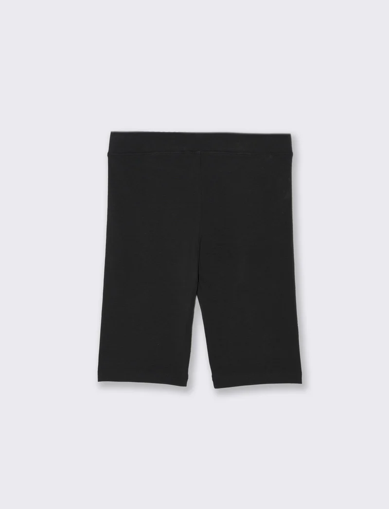 Leggings corto basico da donna - Nero