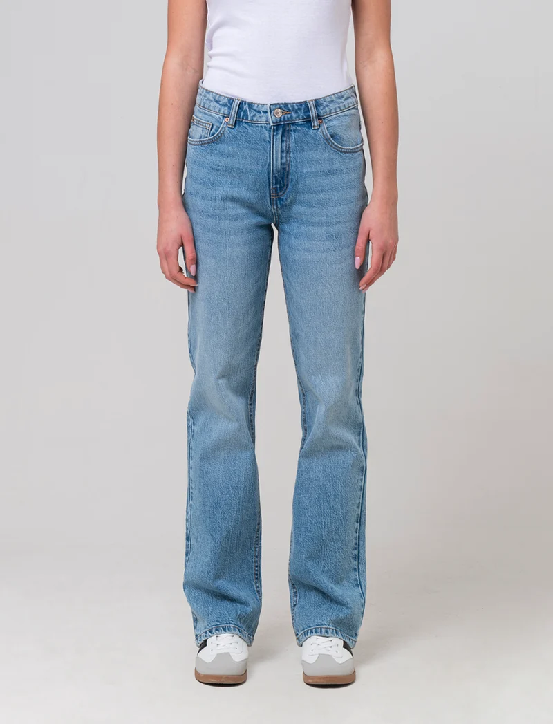 Jeans gamba diritta da donna - Denim chiaro