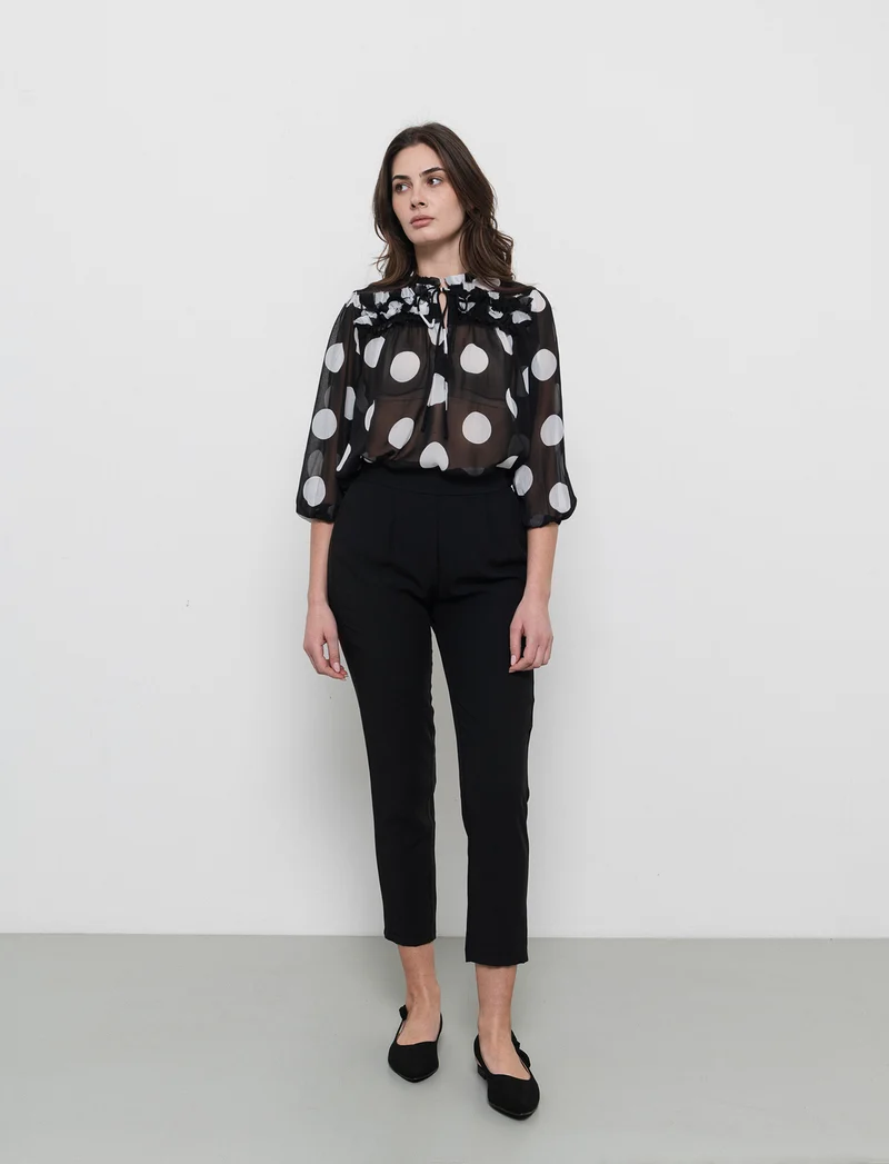 Pantalone regular fit da donna - Nero