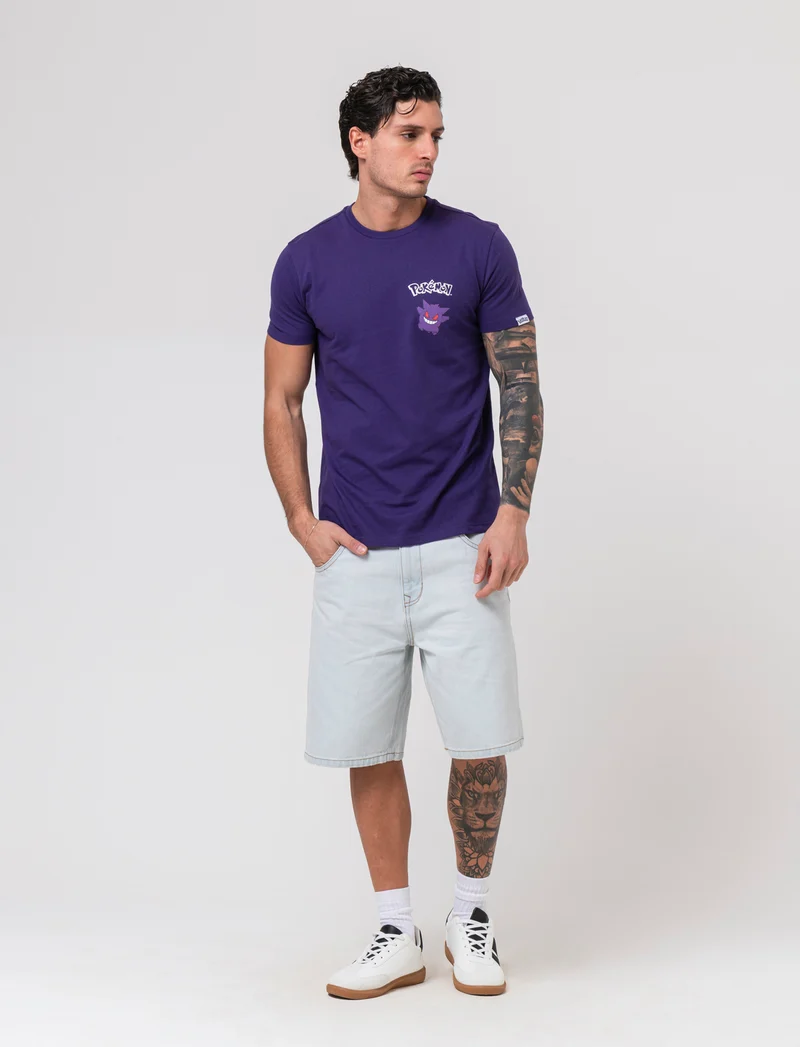 T-shirt stampa pokemon da uomo - Viola