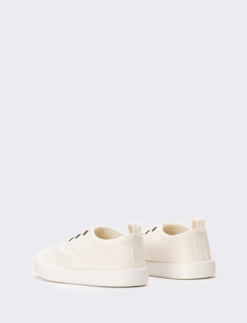 Scarpa da bambina in canvas - Bianco