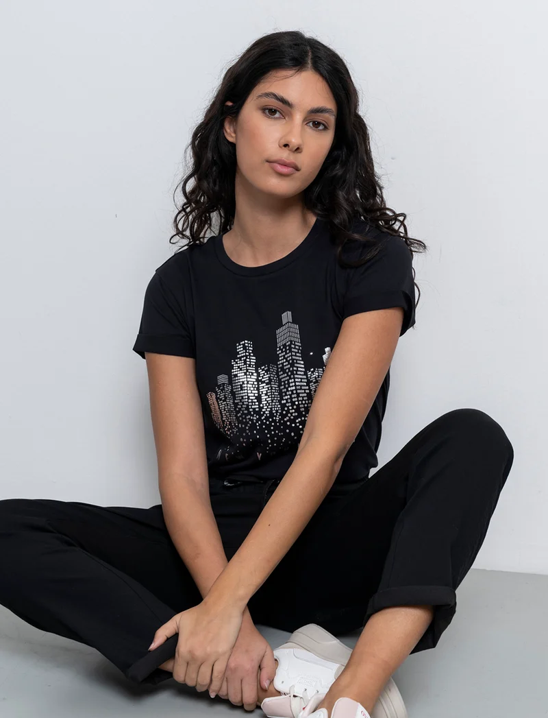 Pantalone con coullisse da donna - Nero