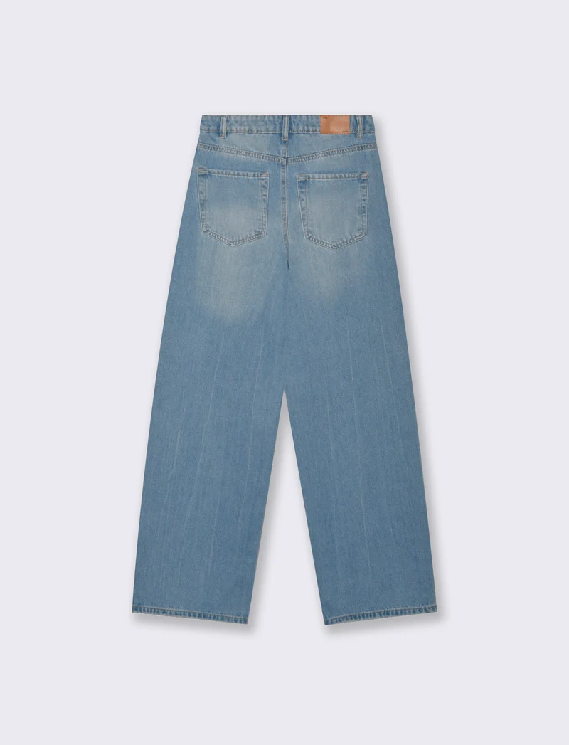 Jeans a gamba larga da donna - Denim