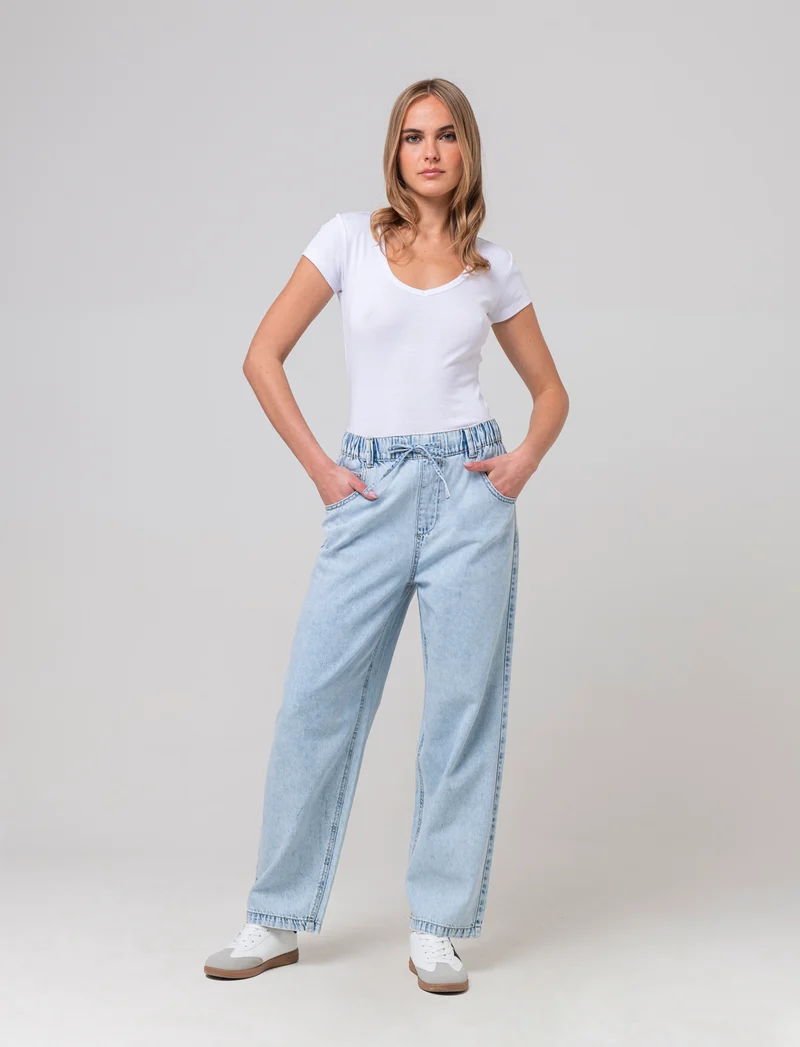 Jogger denim da donna - Denim chiaro