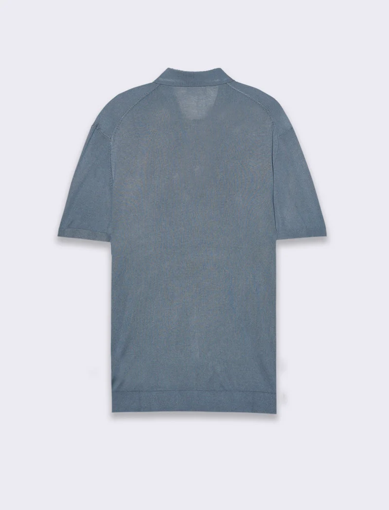 Polo in maglia sottile da uomo - CARTA DA ZUCCHERO