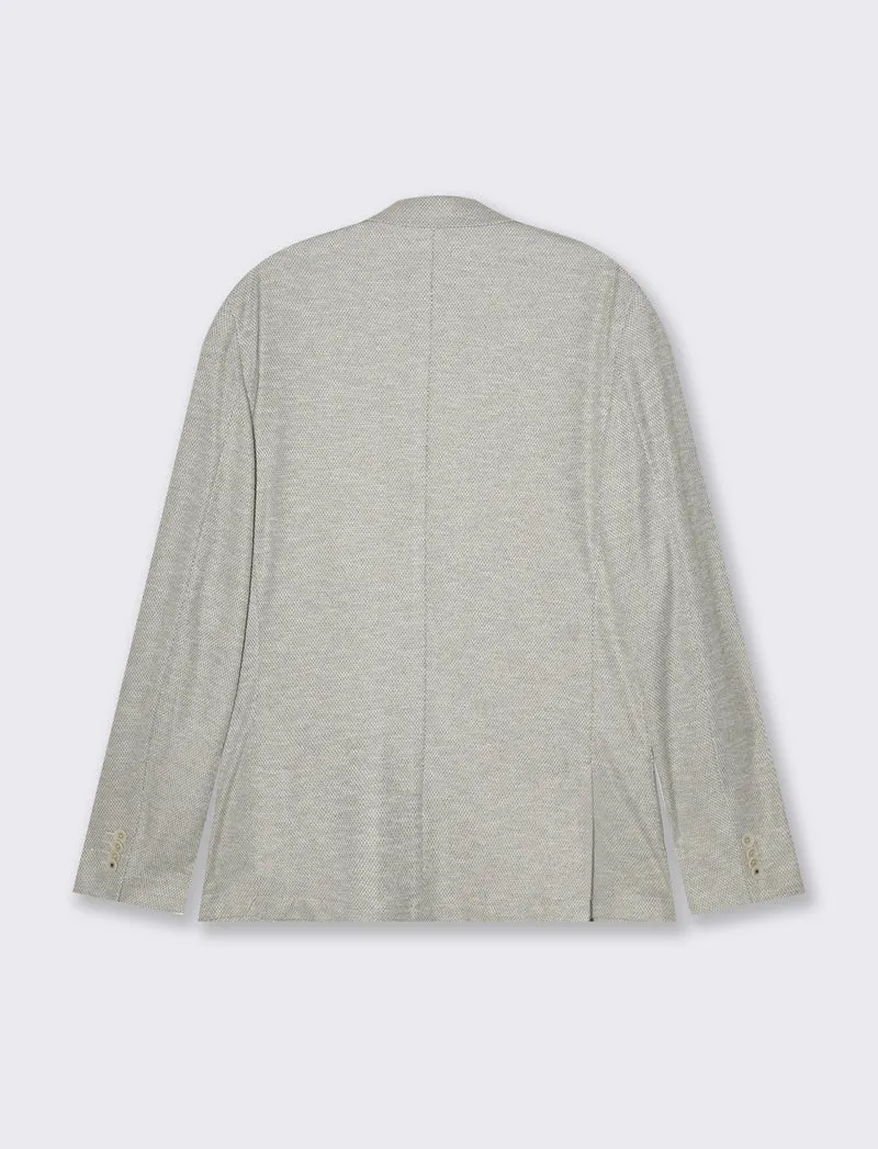 Blazer struttura jacquard da uomo - Beige ecru