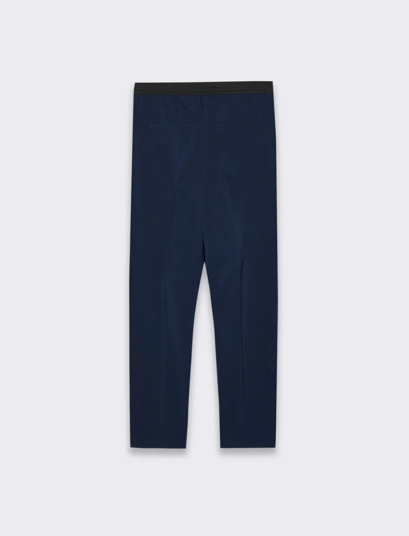 Pantalone skinny con elastico in vita da donna - Blu