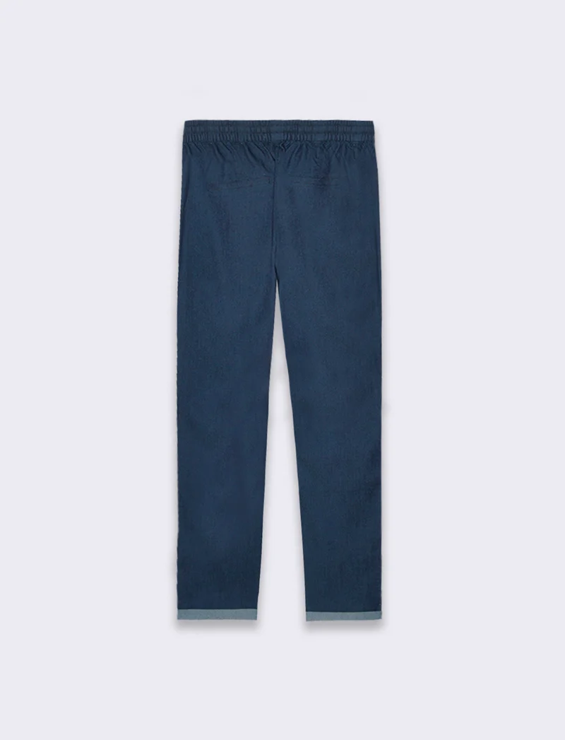 Pantalone con coullisse da donna - DENIM SCURO