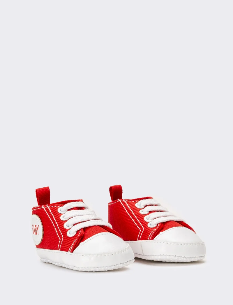 Scarpa in canvas da neonato - Rosso