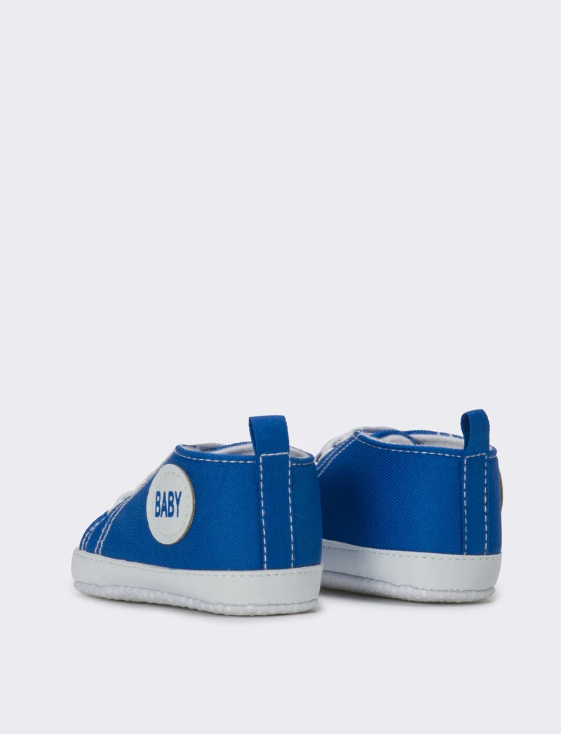 Scarpa in canvas da neonato - Celeste
