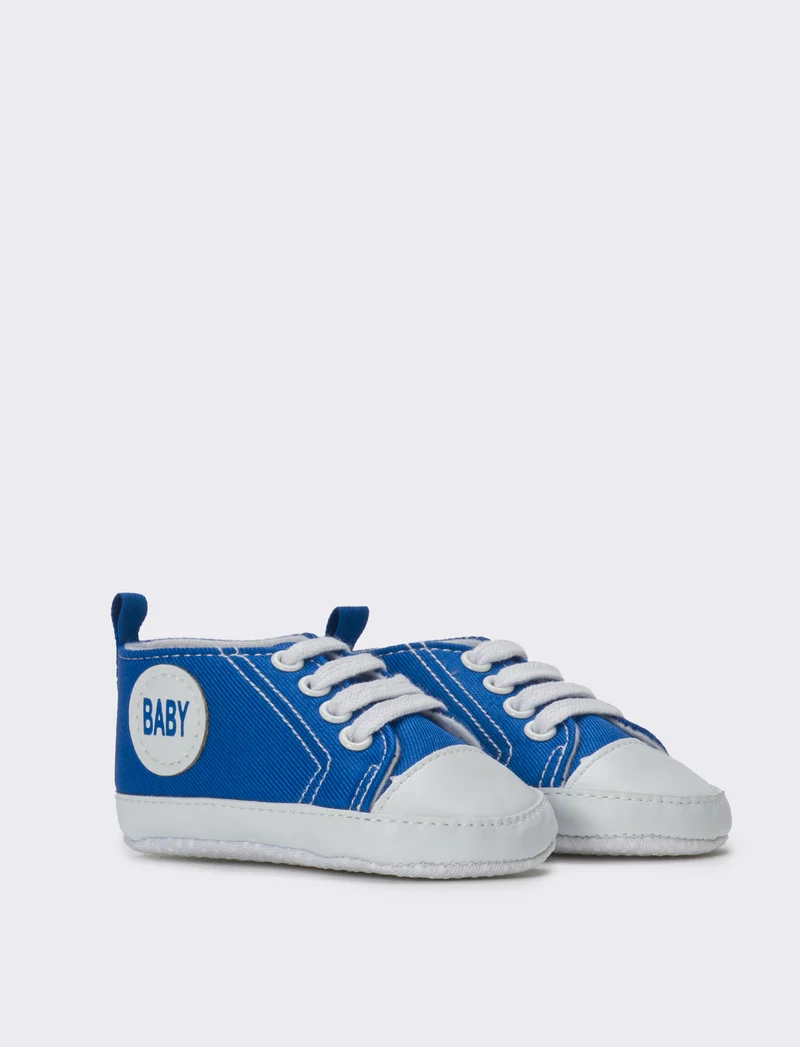 Scarpa in canvas da neonato - Celeste