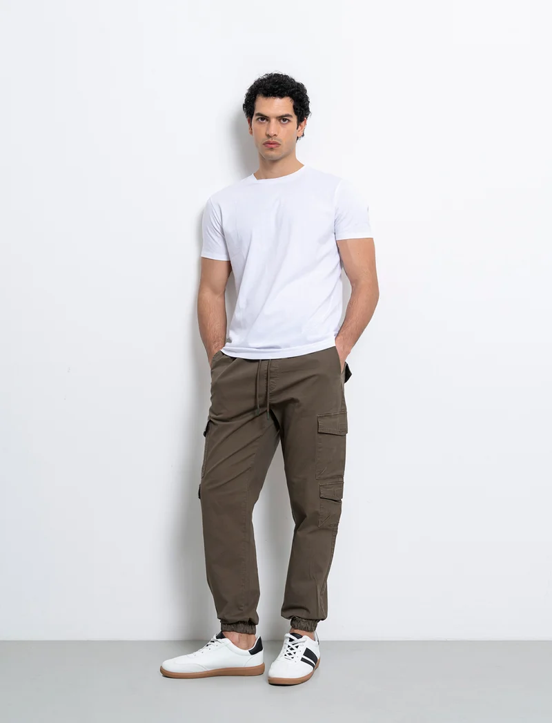 Pantaloni cargo rip stop da uomo - Verde kaki