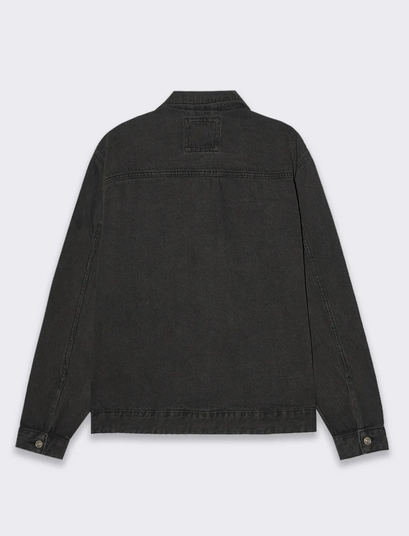 Giubbotto in denim da uomo - Nero