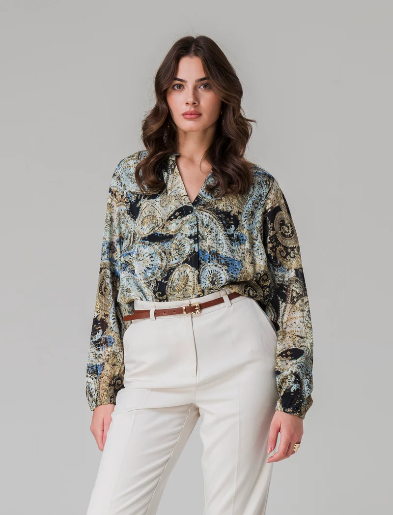 Camicia stampata da donna - var 1