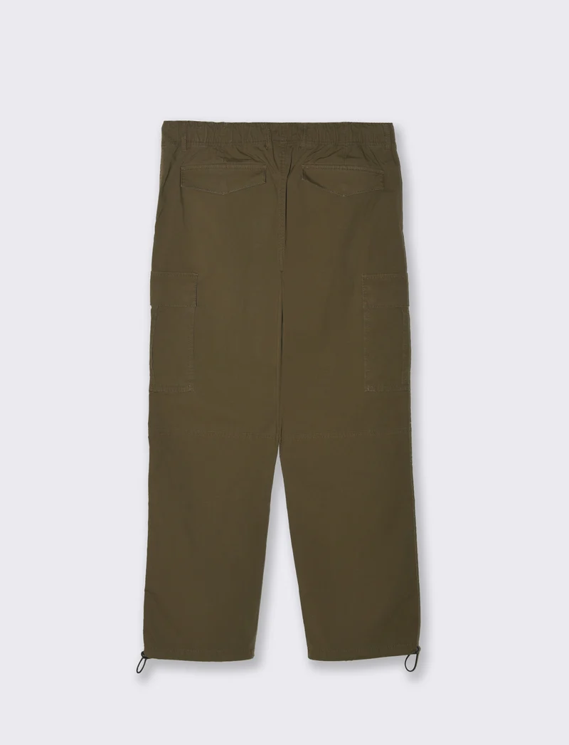 Pantaloni cargo parachute fit da uomo - Verde kaki