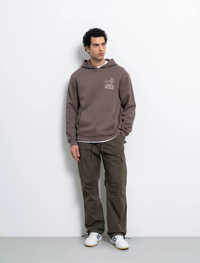 Pantaloni cargo parachute fit da uomo - Verde kaki