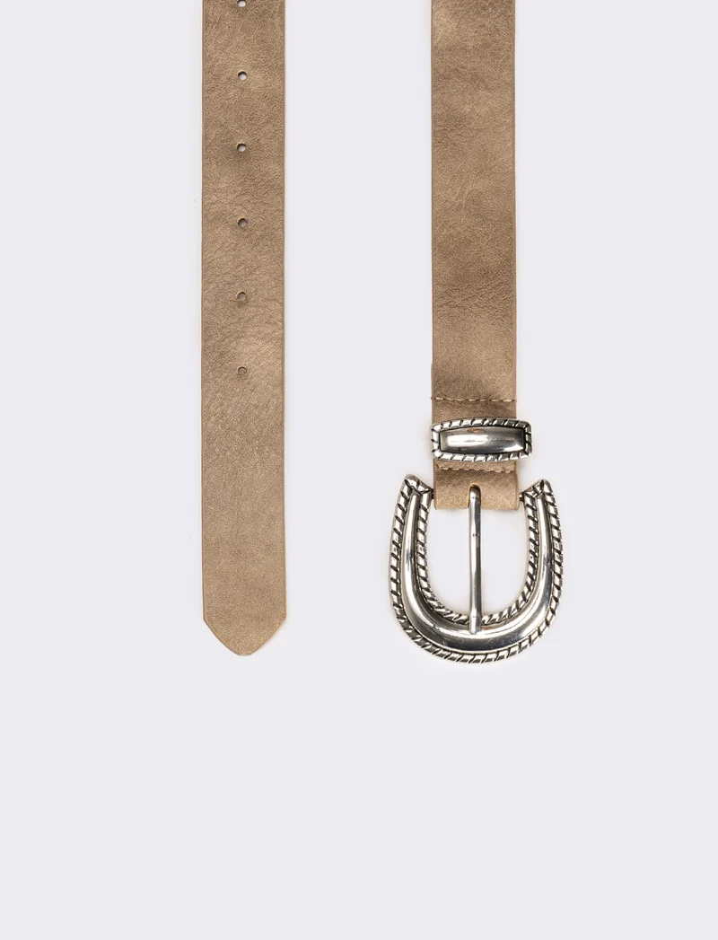 Cintura donna con puntale - Beige
