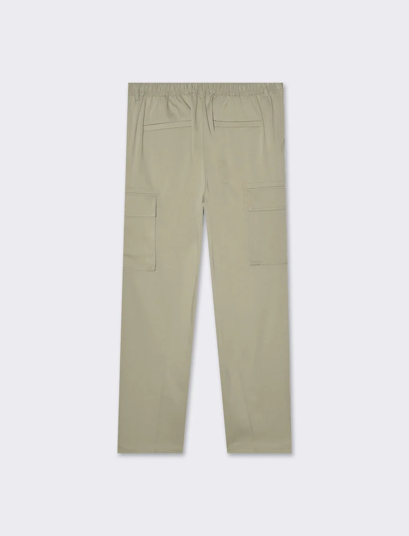 Pantaloni chino tailored cargo da uomo - Verde salvia