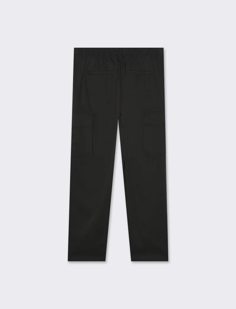 Pantaloni chino tailored cargo da uomo - Nero
