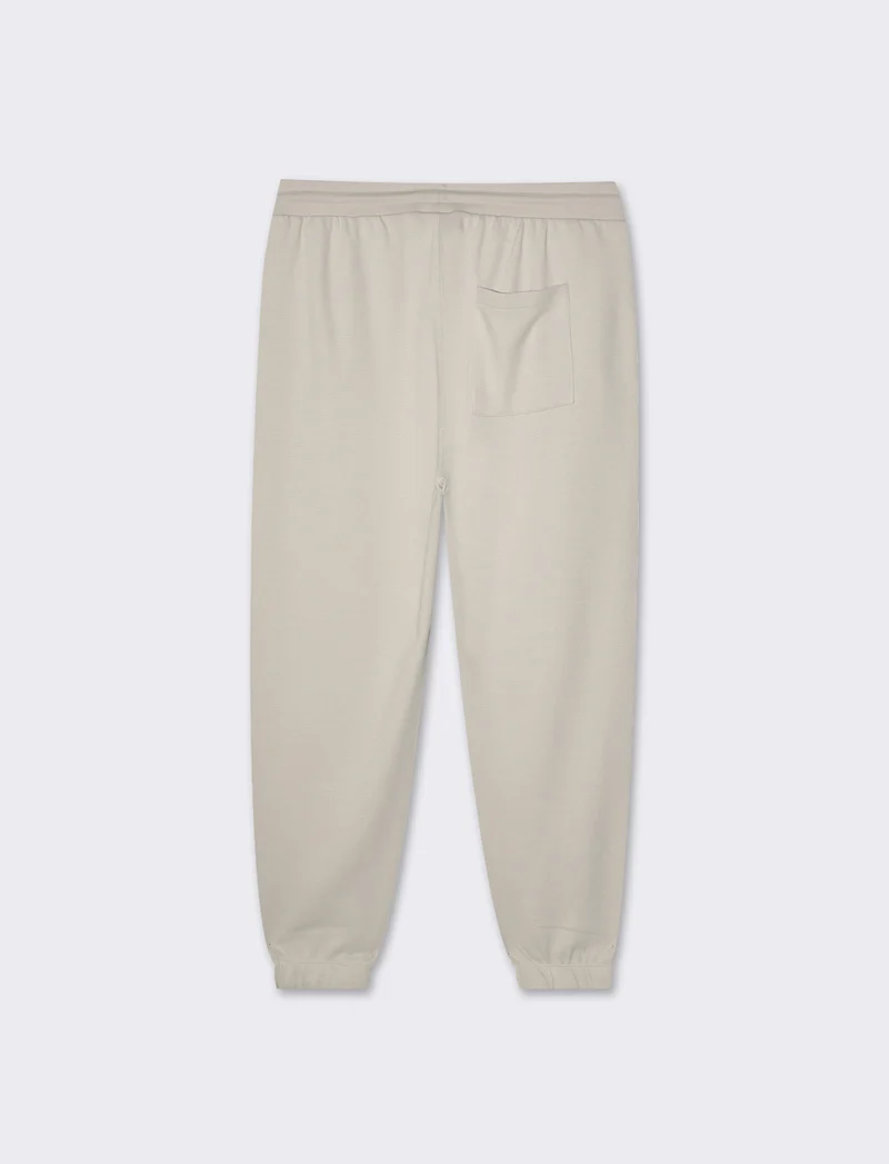 Pantaloni jogger basic in piquet da uomo - Grigio ghiaccio