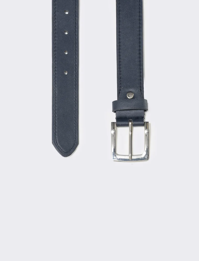 Cintura uomo fibbia 3,5 cm - Blu