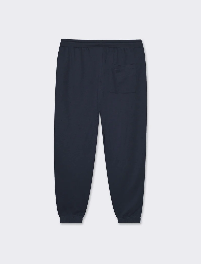 Pantaloni jogger basic in piquet da uomo - Blu