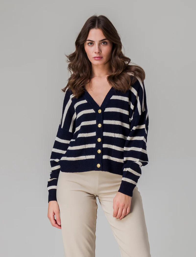 Cardigan con scollo a v da donna - var 2