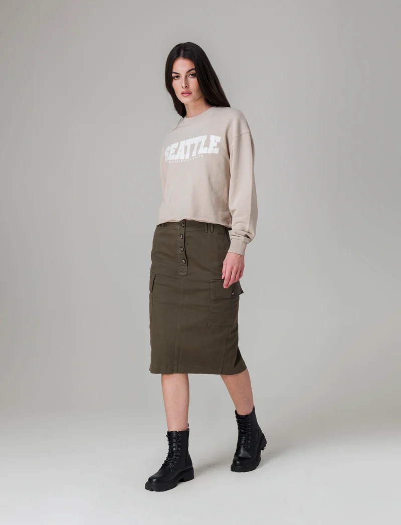 Gonna longuette con tasche da donna - Ve.milit.