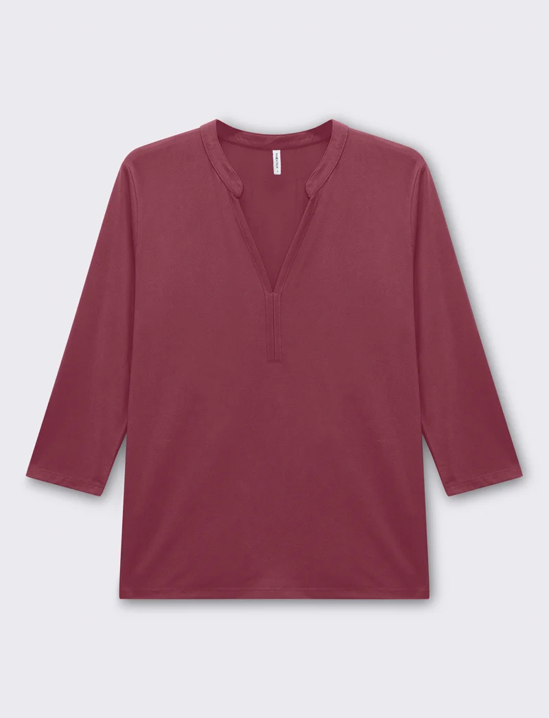 T-shirt manica 3/4 da donna - Rosa cipolla