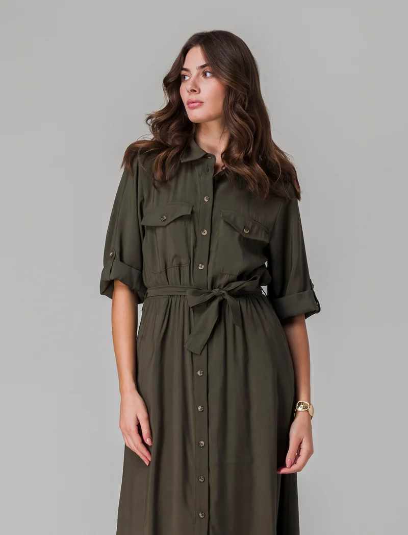 Vestito chemisier con cintura da donna - Ve.milit.