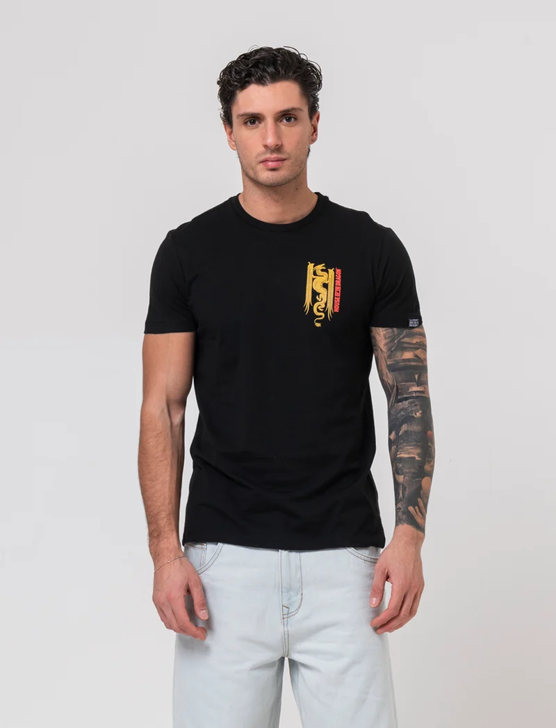 T-shirt stampa dungeonsanddragons/houseofdragon da uomo - Nero