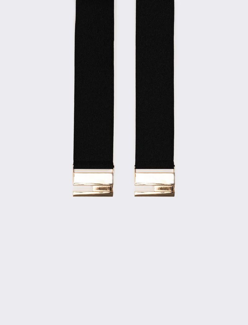 Cintura donna elastica lurex - Nero