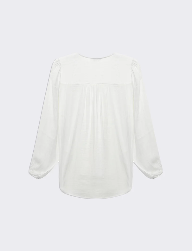 Casacca manica lunga da donna - Bianco latte