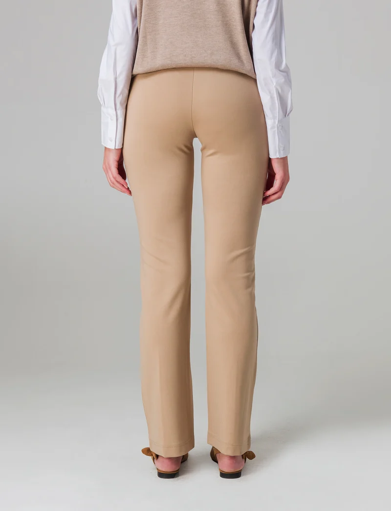 Pantalone basico da donna - Beige fieno