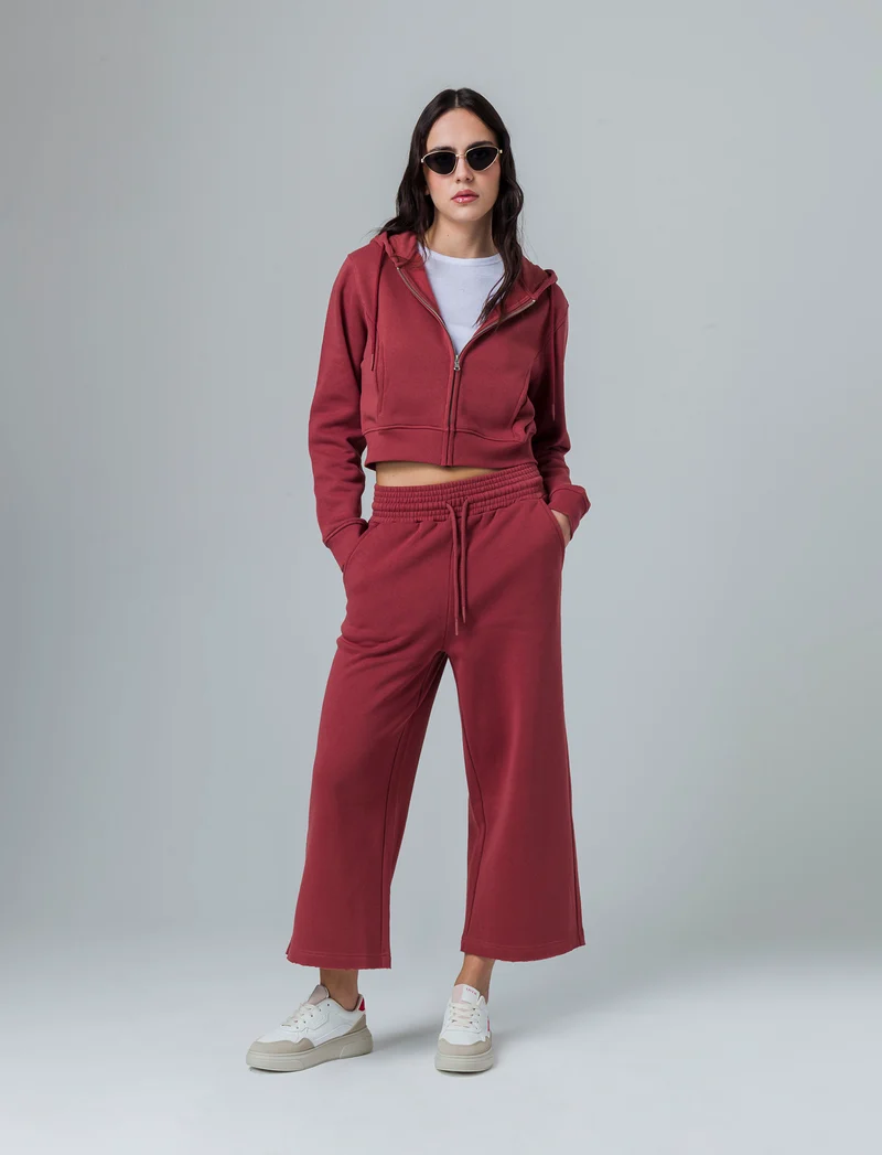 Jogger modello culotte da donna - Rosso mattone