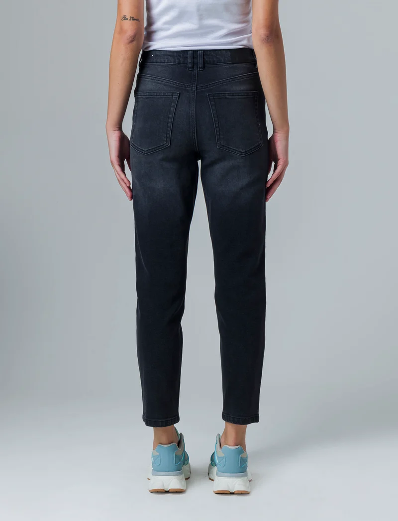 Jeans mom fit da donna - Nero
