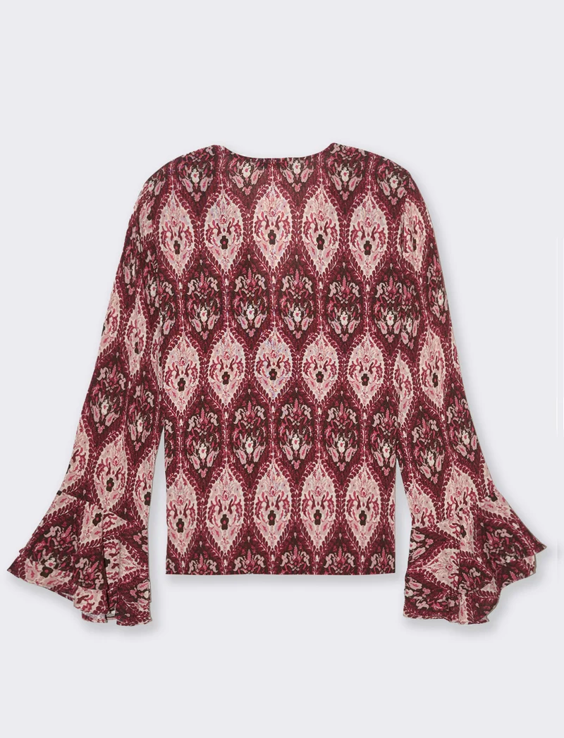 Casacca stampata con rouches da donna - var 2