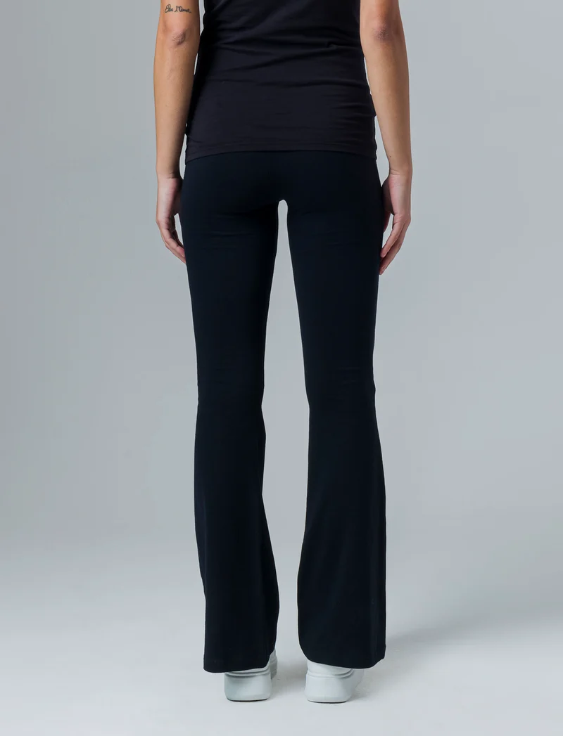 Legging basico flare da donna - Nero