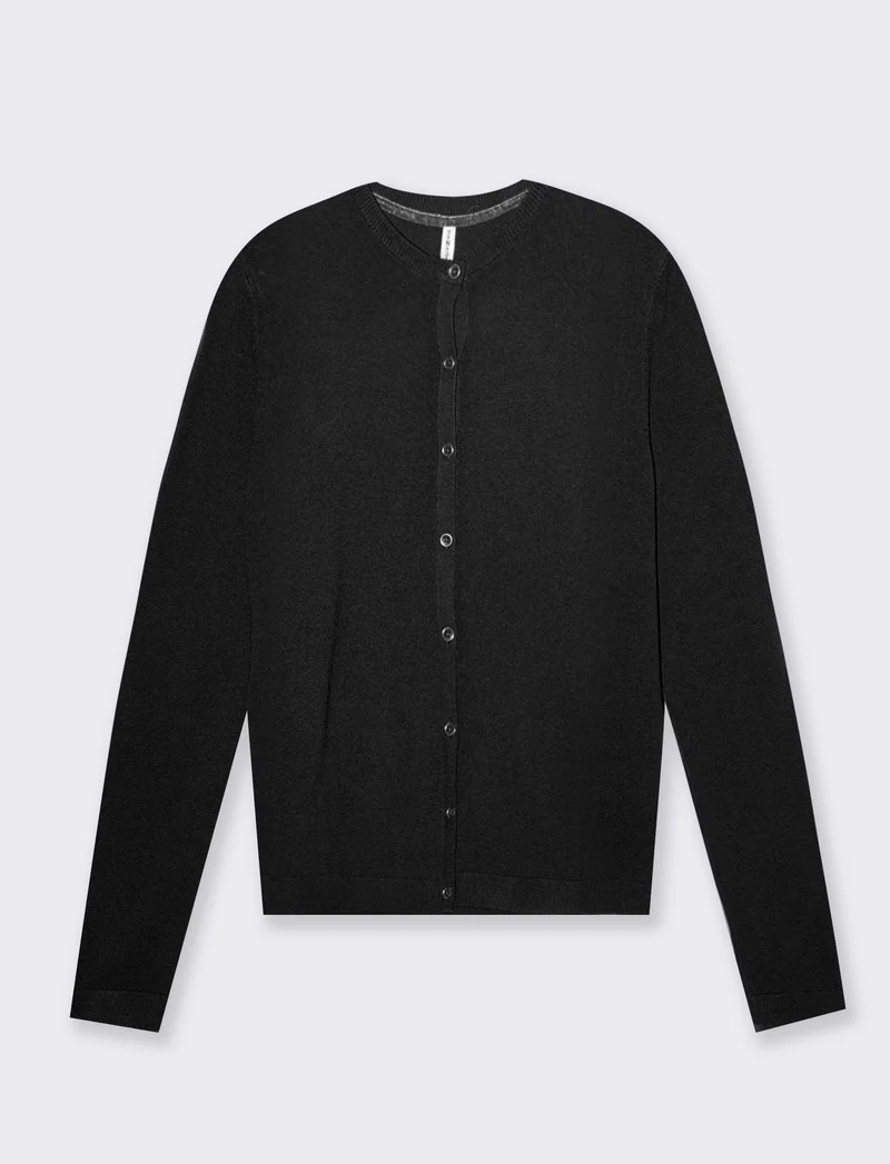 Cardigan basico da donna - Nero