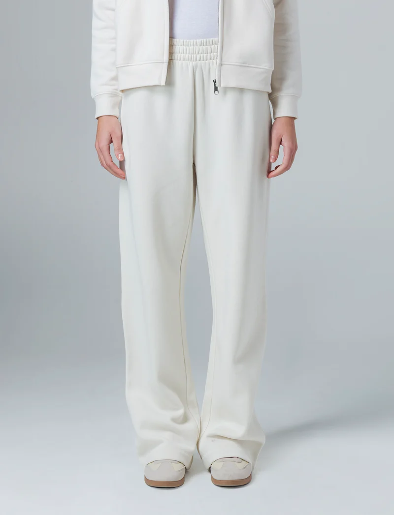 Jogger basico flare da donna - Avorio