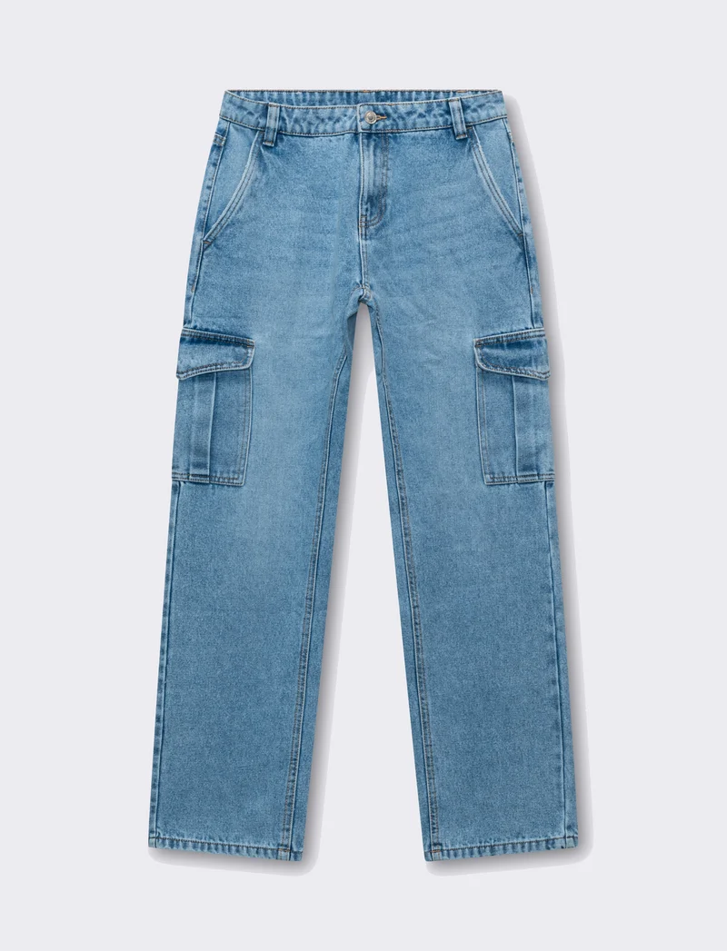 Jeans a gamba larga da donna - Denim