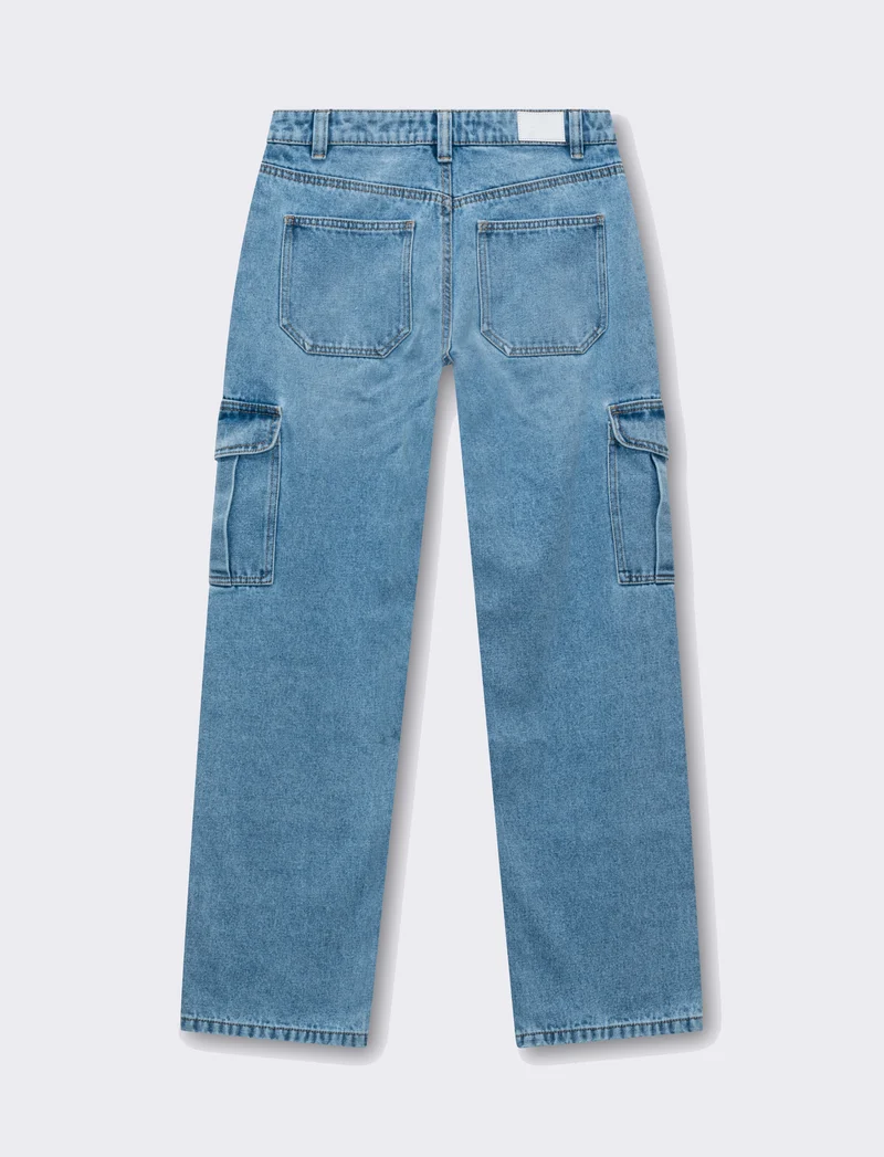 Jeans a gamba larga da donna - Denim