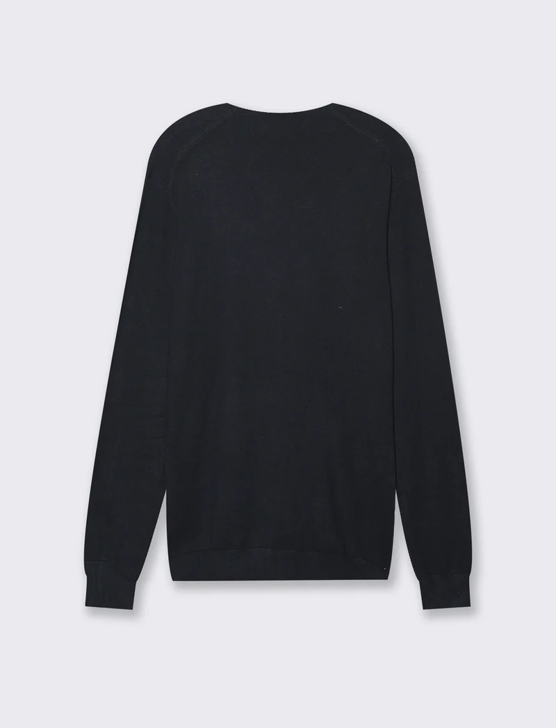 Maglia basic in filato comfort da uomo - Blu