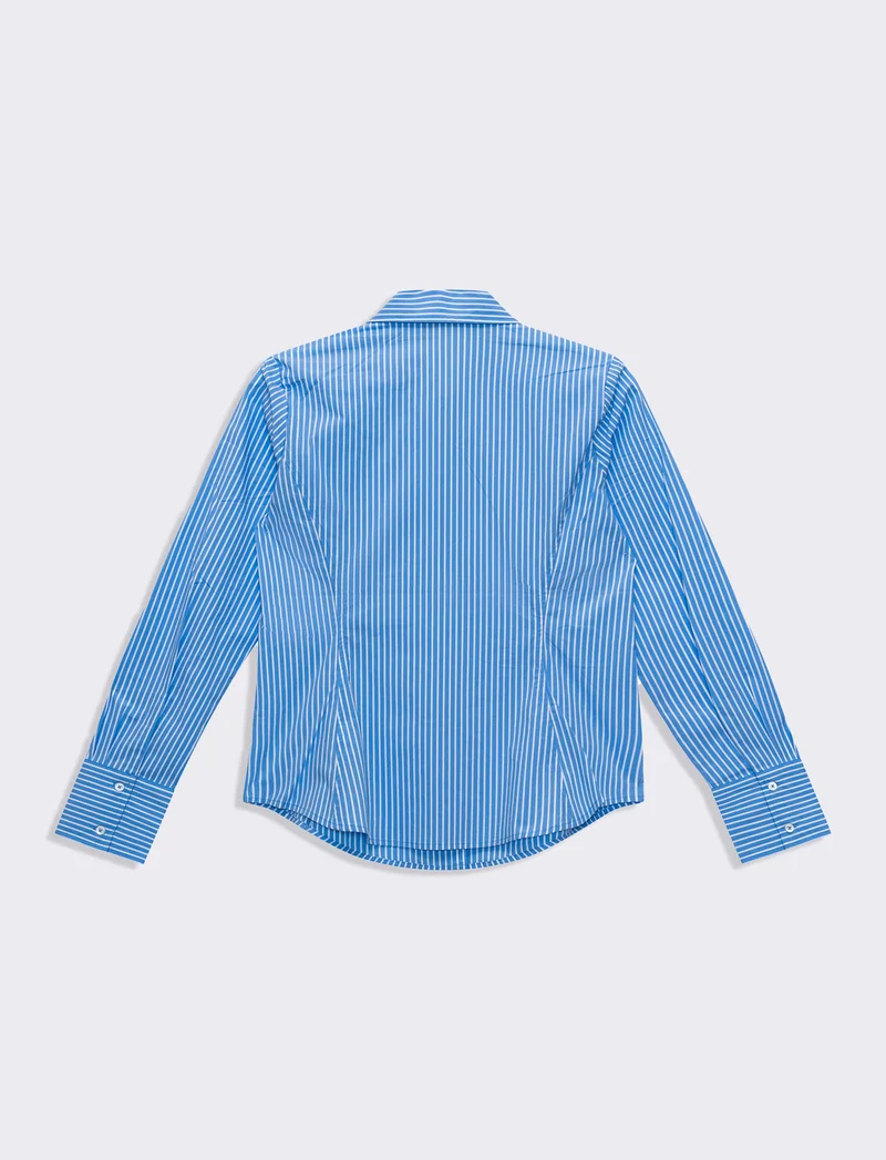 Camicia in tela elastica da donna - Celeste