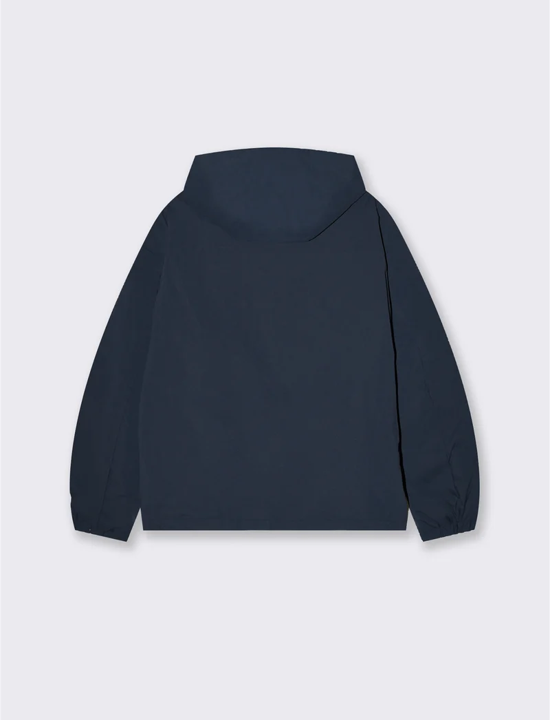 Giubbotto reversibile antivento con cappuccio da uomo - Blu