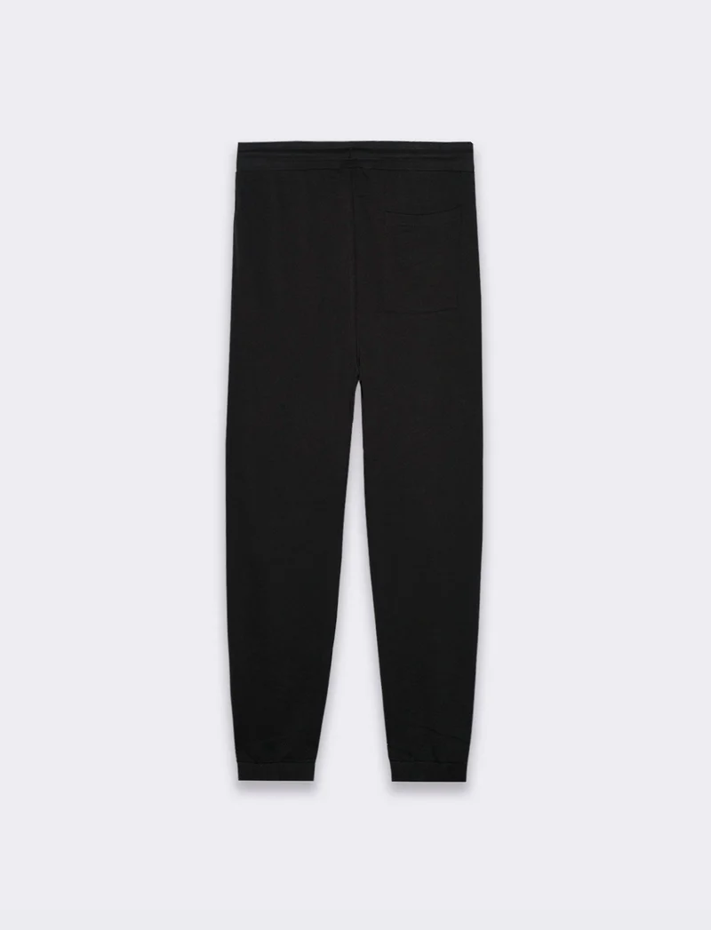 Pantaloni jogger basic in felpa da uomo - Nero