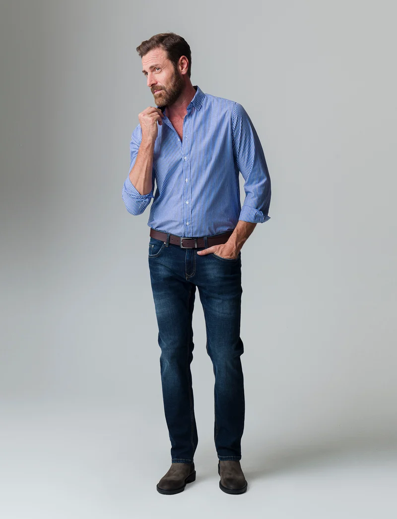 Camicia regular fit easy iron unita ed a fantasia da uomo - Avion